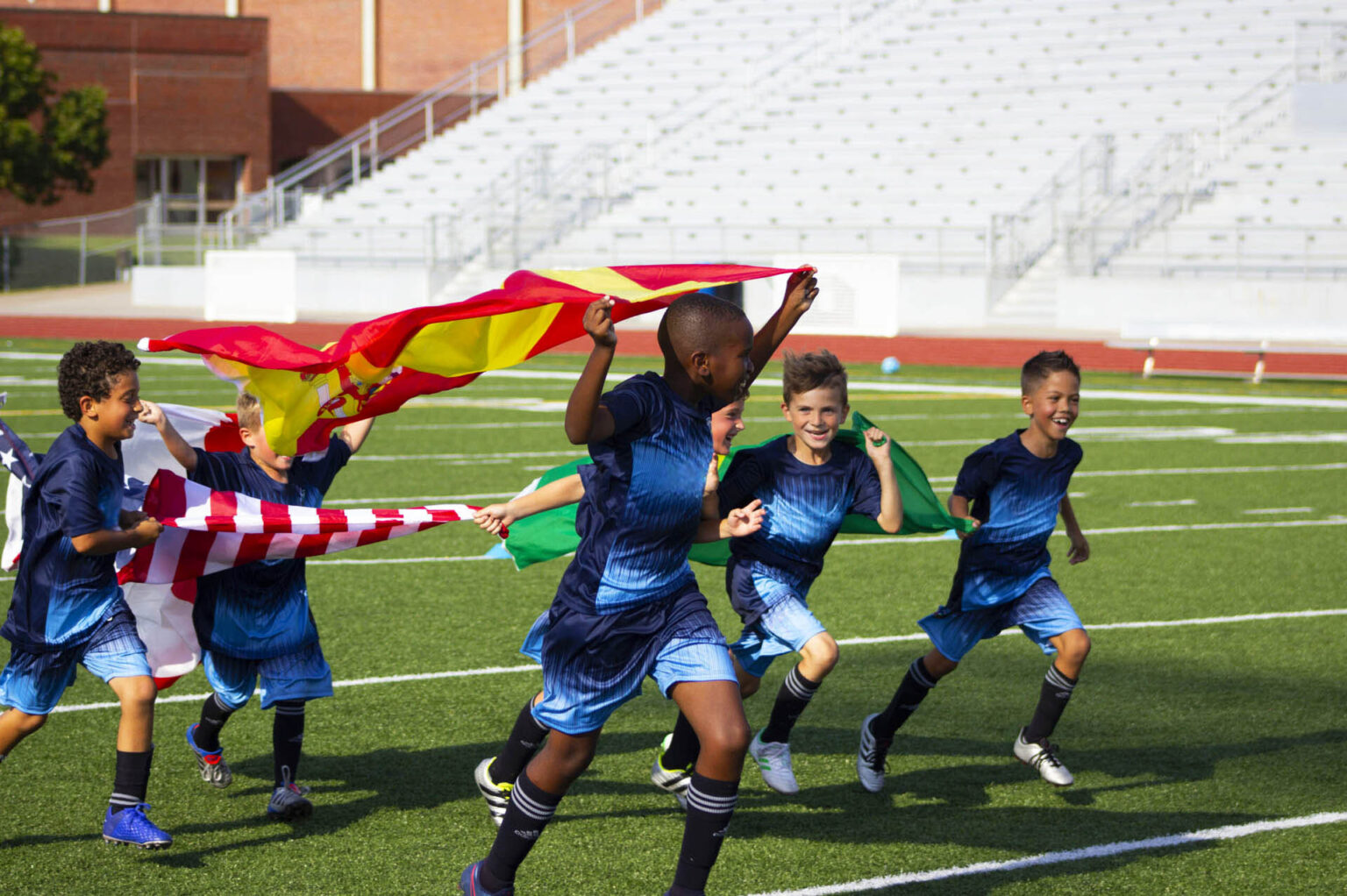 Foundational Skills Camp Running Fun with Flags